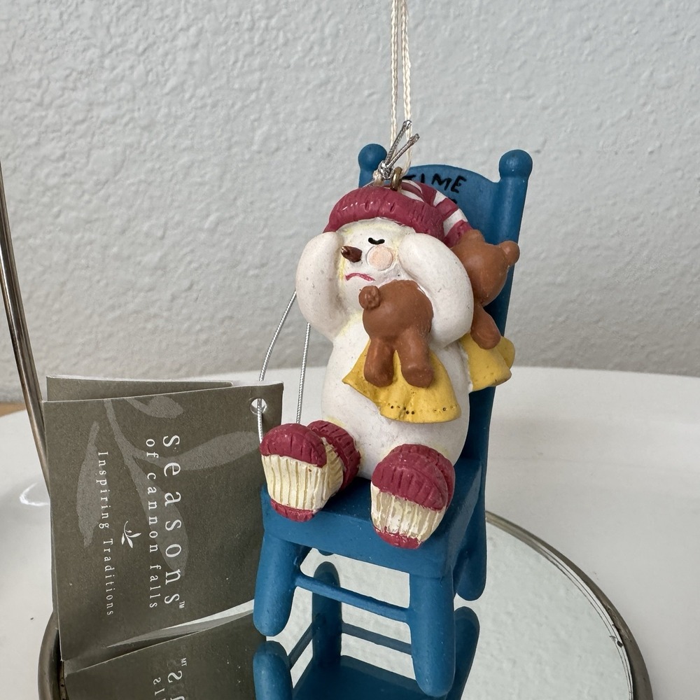 Vtg Midwest‎ Snowman Christmas Ornament Sandi Gore Evans Timeout Chair Y2k